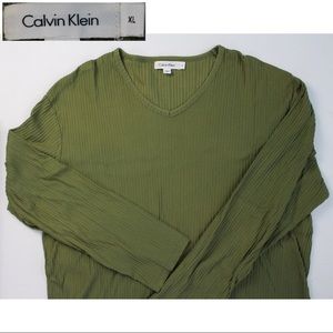 Calvin Klein Mens V Neck Pullover Shirt XL